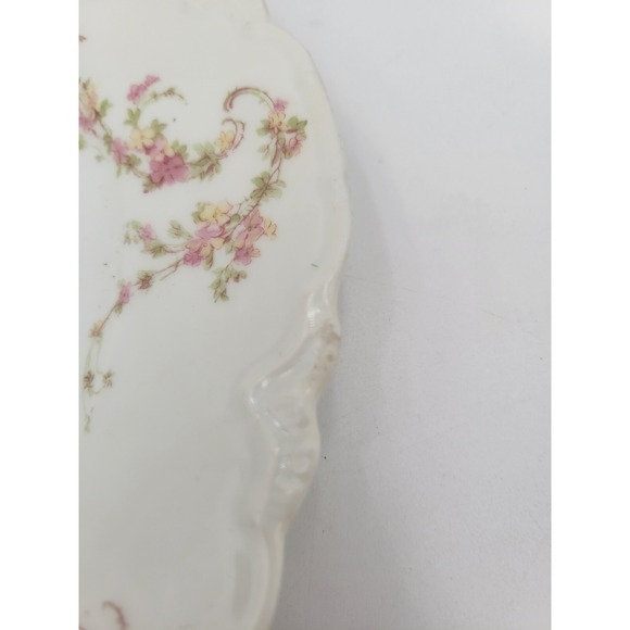2 Antique Haviland Limoges 8.5 Salad Plates 233 Norma Pink Yellow Flowers AS-IS - Picture 6 of 10